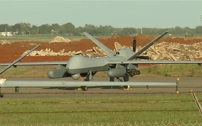 Drones MQ-9 Reaper da Força Aérea dos EUA no aeroporto Rafael Hernandez em Porto Rico  • REUTERS