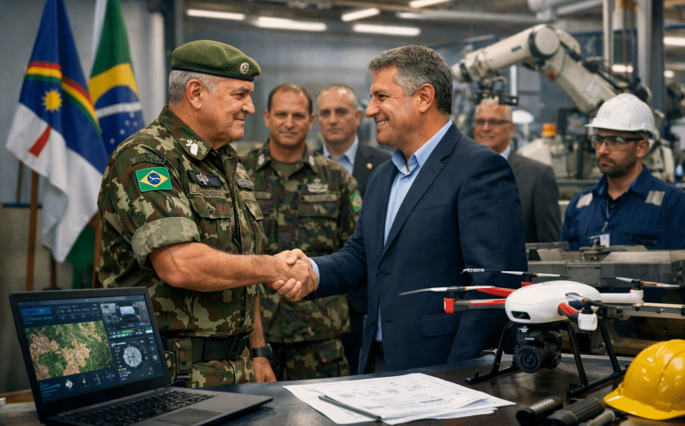 Encontrou discutiu inovação tecnológica, uso de drones e parcerias entre o Exército Brasileiro e o setor industrial pernambucano (Imagem ilustrativa, gerada por IA)