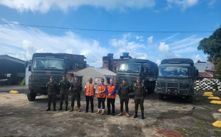 O Exército enviou um grupo de 30 soldados do 7º Grupamento de Artilharia de Campanha – Regimento Olinda para atuar nas ações de prevenção/Foto: Divulgação