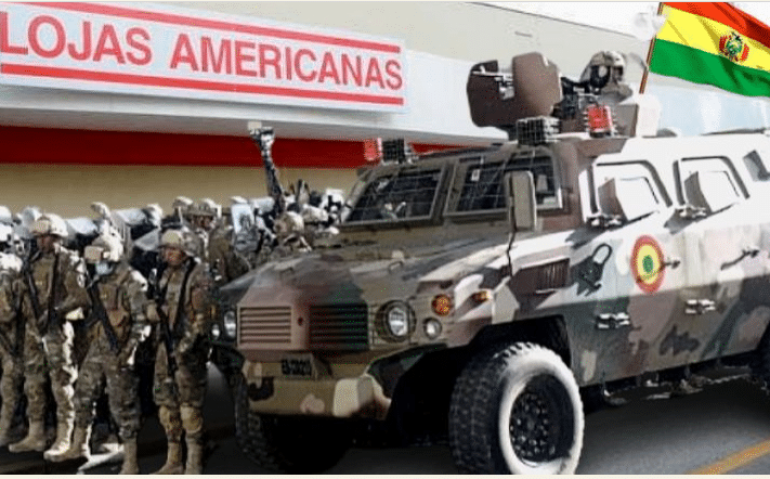 Exército boliviano nas Lojas Americanas