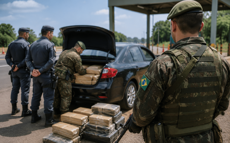 PMs transportavam 194 kg de haxixe e foram presos pelo Exército no MS