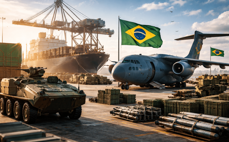 Exportações da indústria de defesa (Imagem ilustrativa, gerada por IA)