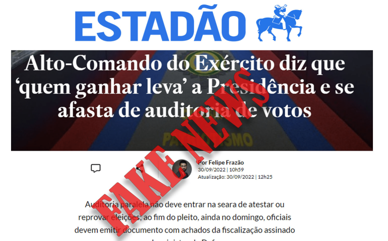 FAKE NEWS ESTADÃO