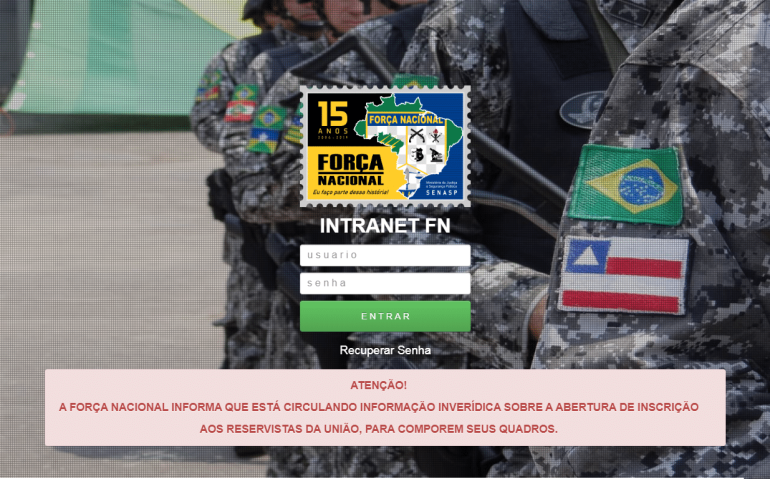 FORÇA NACIONAL ALERTA