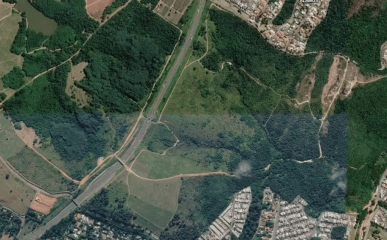 Vista aérea da Fazenda Remonta, em Valinhos (SP)