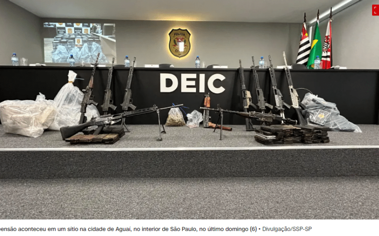 Fuzis do exército boliviano apreendidos no interior de SP