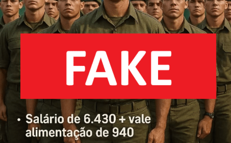 Exército alerta para fraude de falso processo seletivo para agentes temporários. Imagem: Exército.