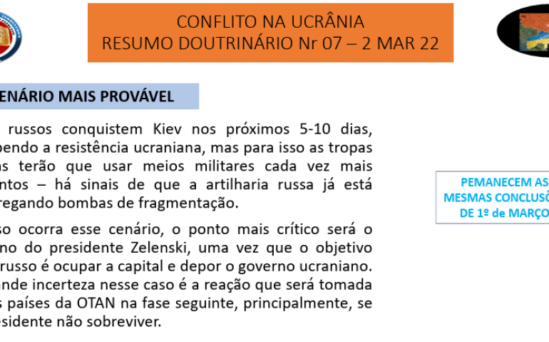 GUERRA NA UCRÂNIA PREVISÃO CDOUTEx