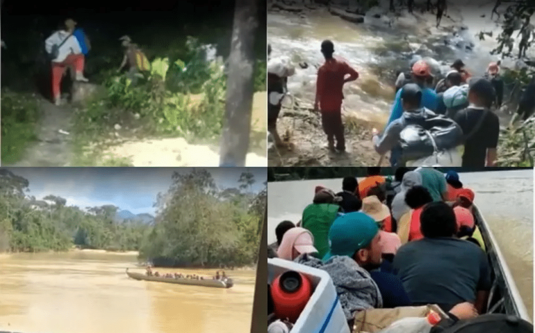 Garimpeiros em fuga roraima