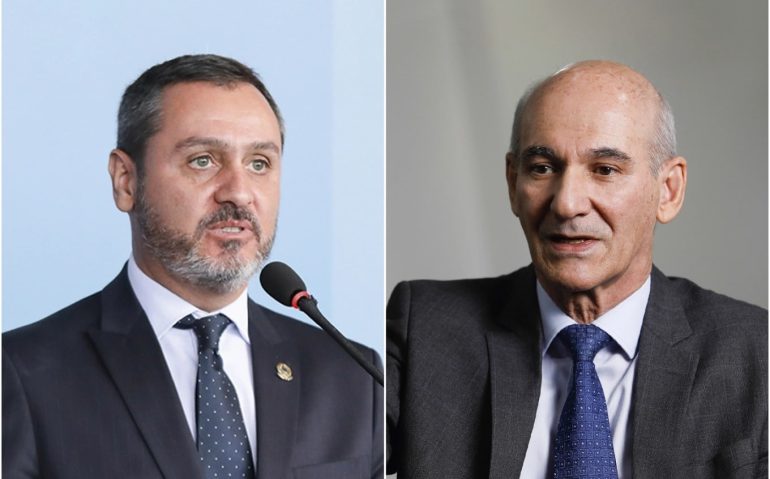 RIVALIDADE - Andrei, da PF, e Amaro, do GSI: general levou a melhor na disputa (Tom CostaA/MJSP; Cristiano Mariz/Ag. O Globo/.)