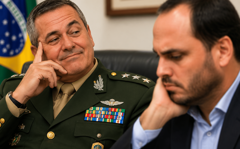 Oficiais ironizam fala de Carlos Bolsonaro