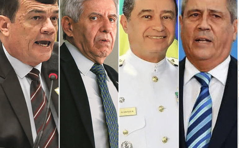 Heleno, Braga Netto, Garnier e Paulo Sérgio