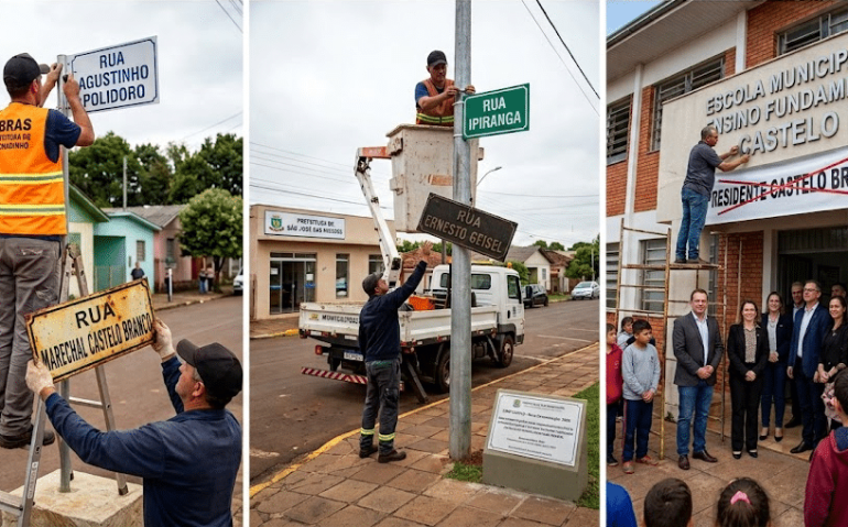 Homenagem a presidentes militares foram removidas de ruas e escola no RS