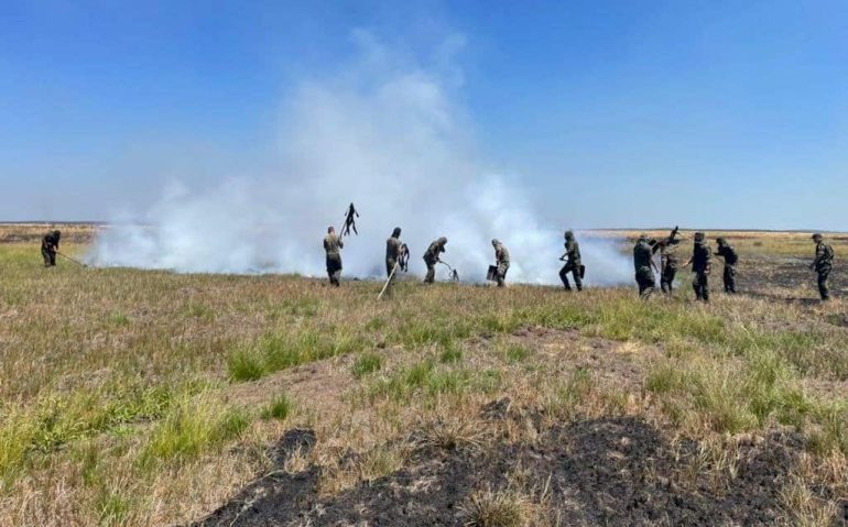 Foto: Exército Brasileiro (divulgação)
No Saicã, os militares combateram o fogo