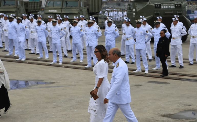Primeira-dama Janja participa de evento da Marinha (Marinha do Brasil/Divulgação)