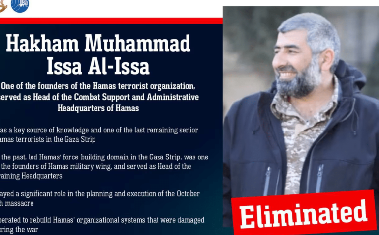 Hakham Muhammad Issa Al-Issa era um dos fundadores da ala militar do grupo terrorista Hamas - Reprodução X