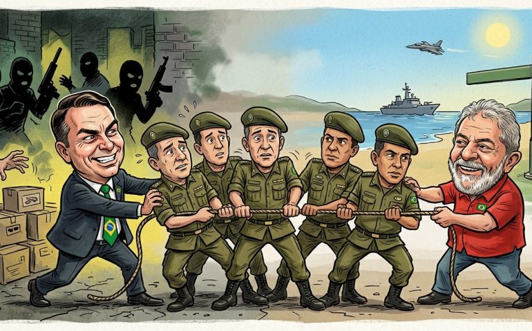 Lula e Flávio Bolsonaro divergem sobre emprego das Forças Armadas
