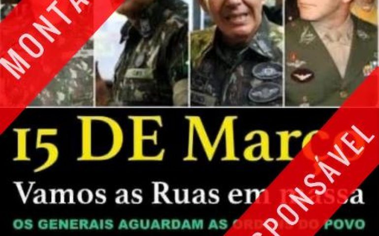 Na conta do Twitter, Santos Cruz acrescentou a expressão "Montagem irresponsável" à imagem
Imagem: Reprodulçao Twitter