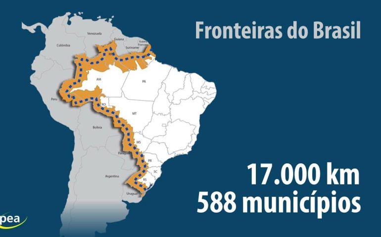 MAPA DA FRONTEIRA DO BRASIL