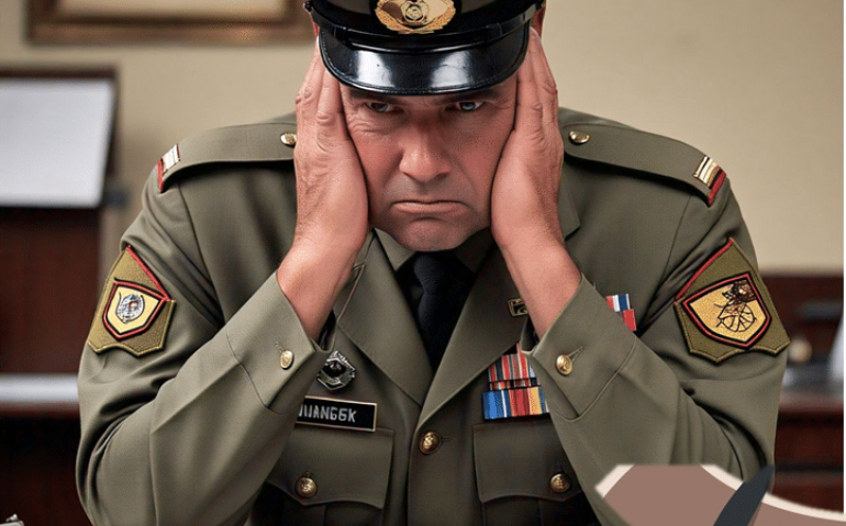 MILITAR OLHANDO CONTRACHEQUE CORTADO