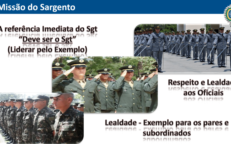 Síntese da missão do sargento – retirada da palestra do Adj Cmdo Ex