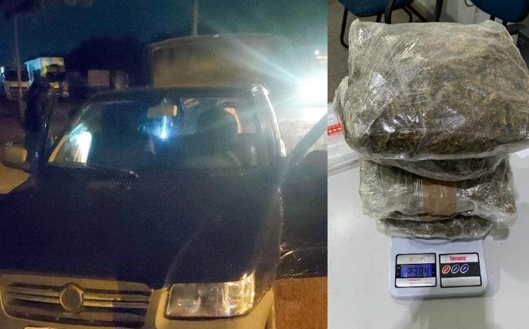 Maconha apreendida com mulher em Corumbá