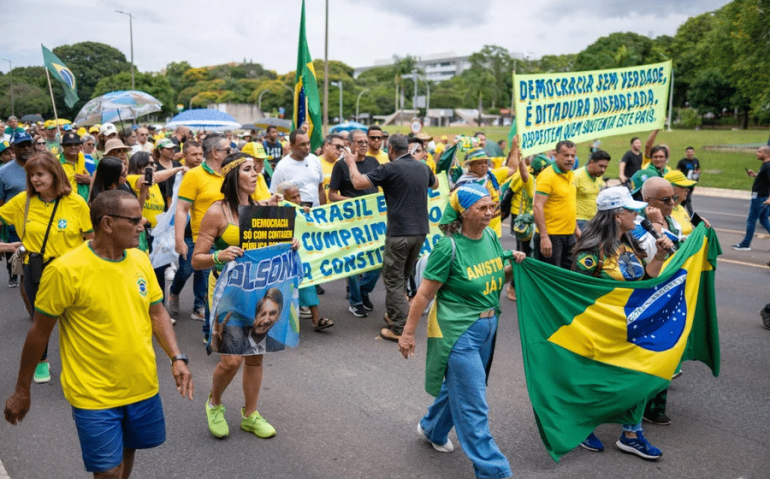Manifestação a favor de Bolsonaro em Brasília 18 jan 26 - KEBEC NOGUEIRA/METRÓPOLES