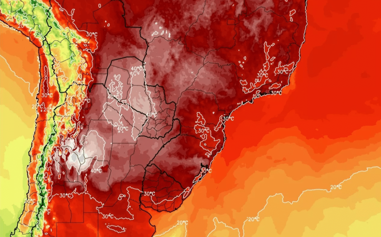 Mapa de calor - América do Sul
