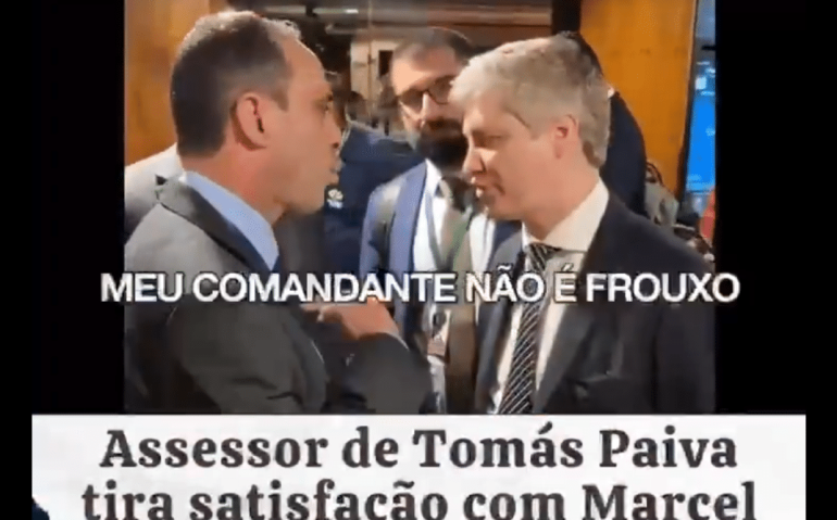 Marcel Van Hatten e general Emílio Vanderlei Ribeiro (reprodução)