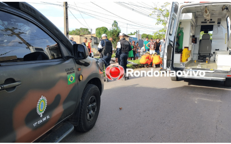 Militar ferido em colisão de motos em Porto Velho