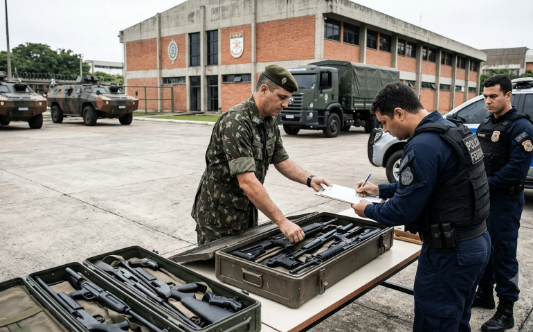 Militares entregam armas de Bolsonaro à PF