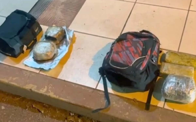 Mochila apreendida com maconha em Corumbá