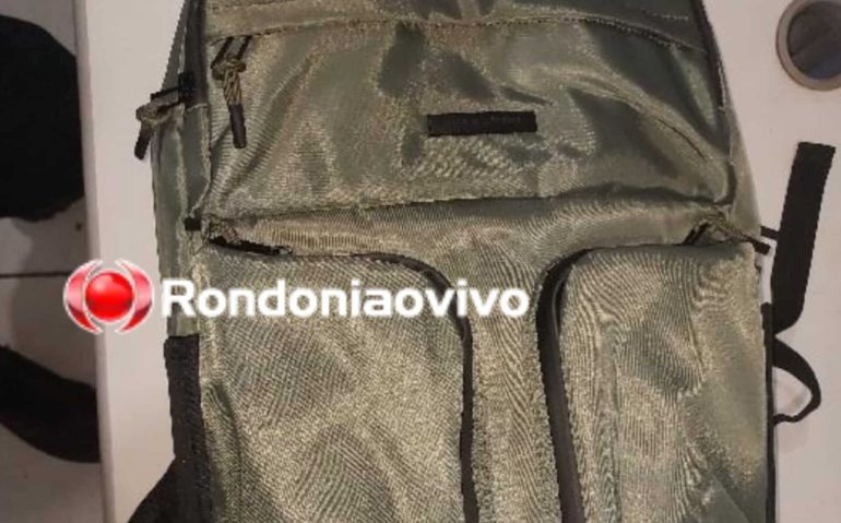 Mochila roubada por subtenente de shoping de Porto Velho