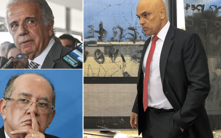 FAKE NEWS - Ministros do STF fizeram chegar recado de que nomeação de Mauro Cid não era bem-vinda André Borges/EFE; Mateus Bonomi/AGIF/AFP; Rosinei Coutinho/SCO/STF