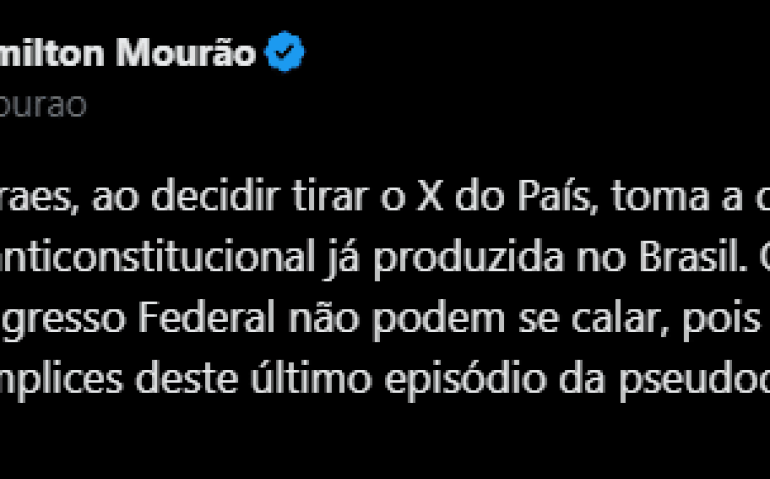 Mourão e suspensão do Twitter