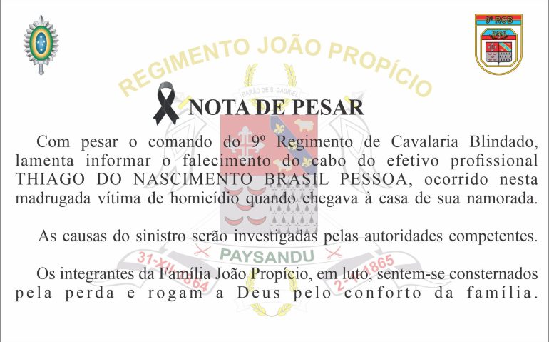 NOTA DE PESAR 9 RCB CABO THIAGO