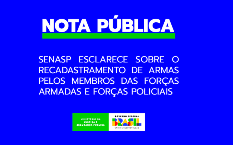 NOTA SENASP RECADASTREMENTO ARMAS