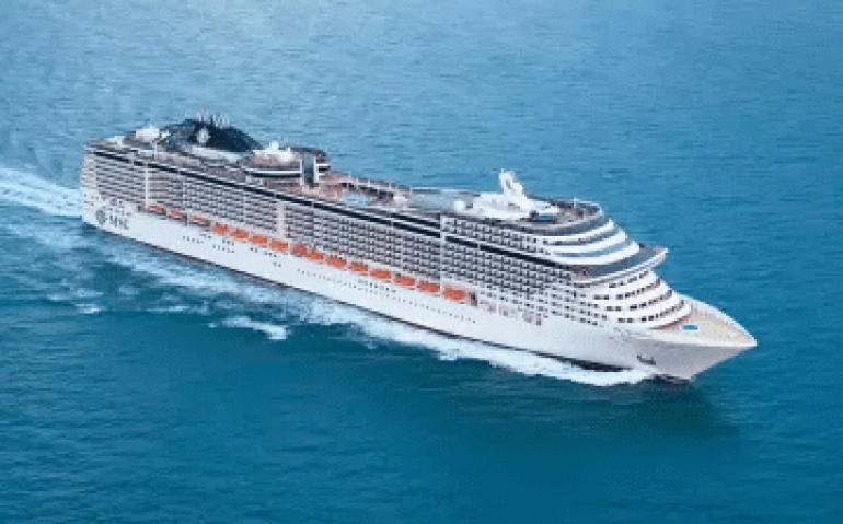MSC Preziosa, navio do qual hóspede caiu no mar
Imagem: Divulgação