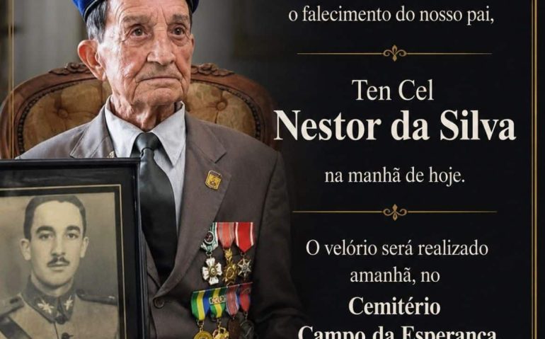 Nota de falecimento Tenente-coronel Nestor