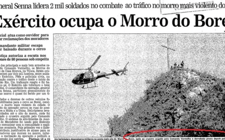 Operação foi ocorreu nos morros do Rio em 1994
Reprodução: O Globo, 23  de novembro de 1994