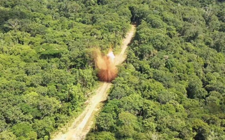 Operação Xapiri explode pista em desdobramento da Operação Catrimani (Imagem: Defesa)