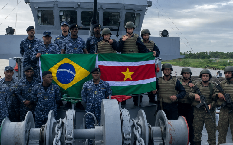 Operação Caribex da Marinha no atlântico norte (Imagem: Marinha do Brasil)