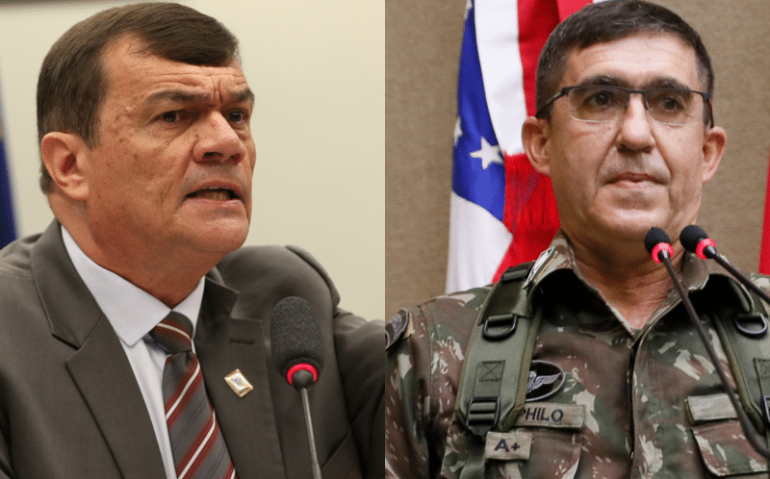 Generais Paulo Sérgio Nogueira e Estevam Cals Theóphilo Gaspar de Oliveira                        Crédito: Fabio Rodrigues-Pozzebom/Agência Brasil; Alberto César Araújo/Aleam