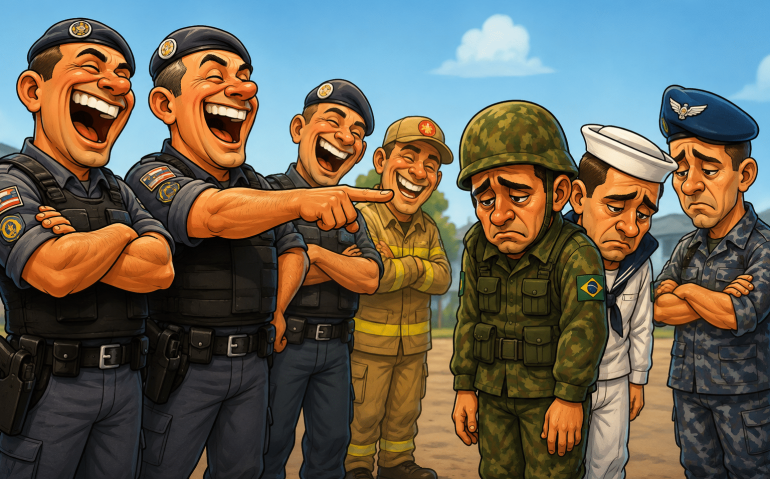 Projeto que dobra tempo de serviço contabilizável por policiais e bombeiros militares exclui militares das Forças Armadas
