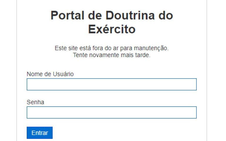 Portal de doutrina do Exército offline