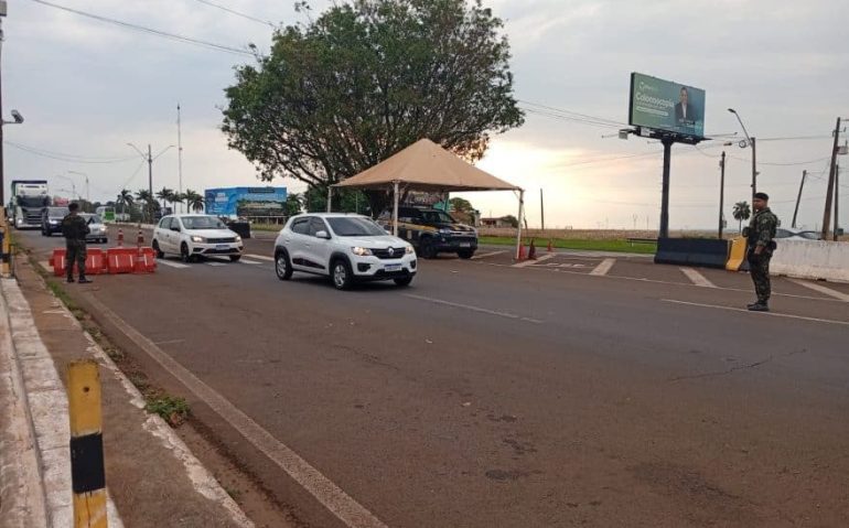 Posto de controle no Paraná