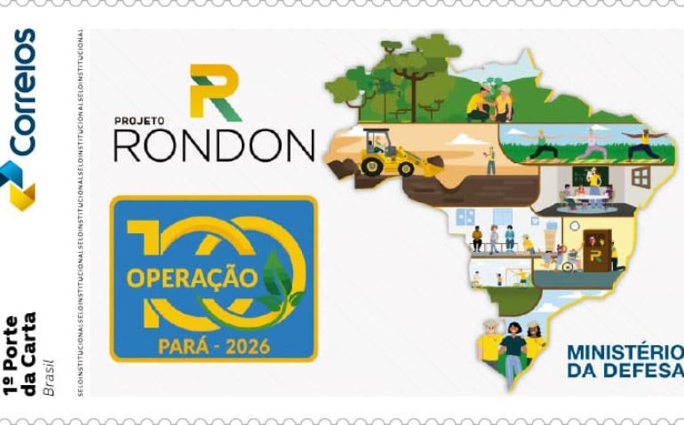 Projeto Rondon selo comemorativo - A emissão está disponível para encomenda nas principais agências e no site dos Correios.