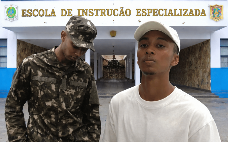 Soldado Hugo Leonardo Ribeiro Lopes passou mal durante atividades na Escola de Instrução Especializada, em Realengo; Exército abriu investigação sobre a morte. (Imagens editadas por IA)