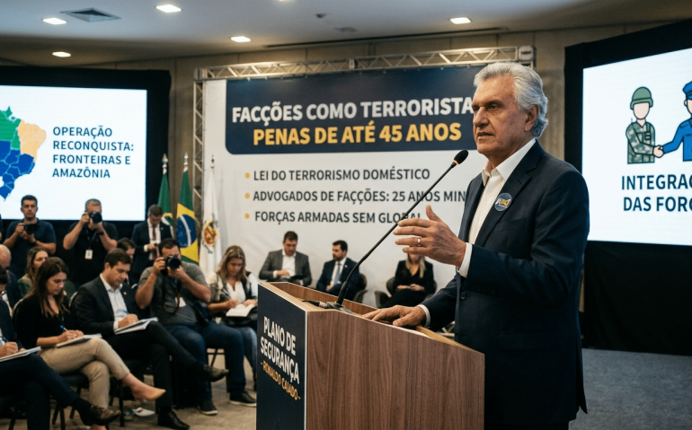 Ronaldo Caiado quer usar Forças Armadas na segurança, sem GLO