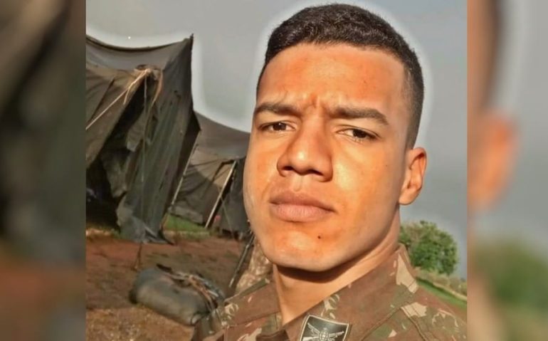 Sargento temporário do Exército Brasileiro Henrique Cipriano Narciso é encontrado morto em rio de Jataí, Goiás — Foto: Reprodução/TV Anhanguera